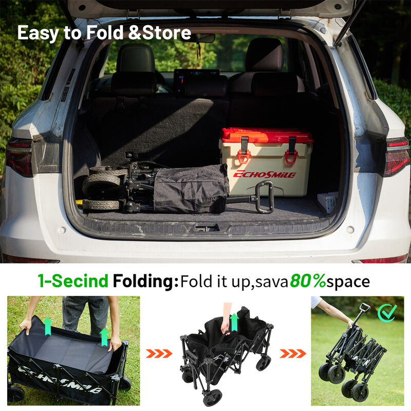 EchoSmile 7 cu. ft Metal Garden Cart image number 5