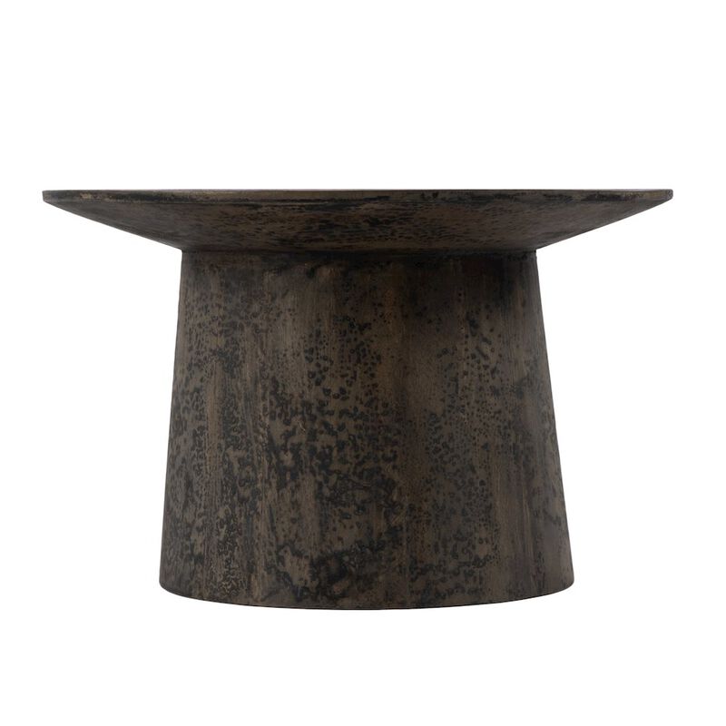 Butler Specialty Hattie 23.5 in. W Round Drum Coffee Table, Brown