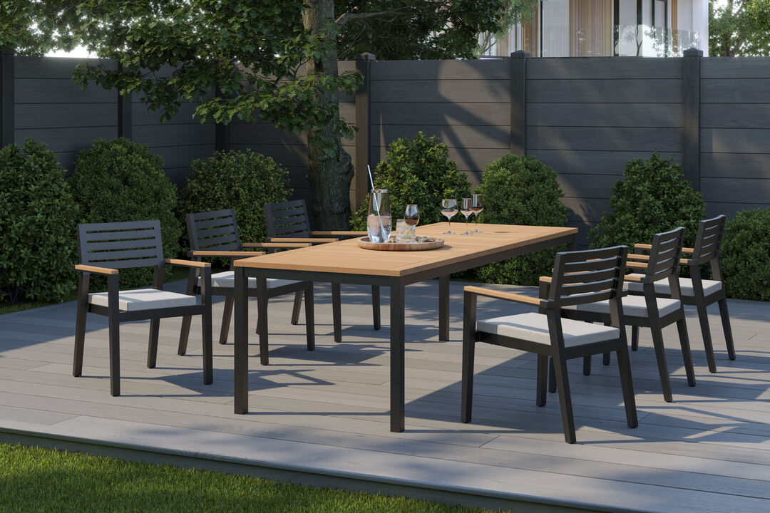 Rhodes 7 Piece Patio Dining Set with 96 in. Table