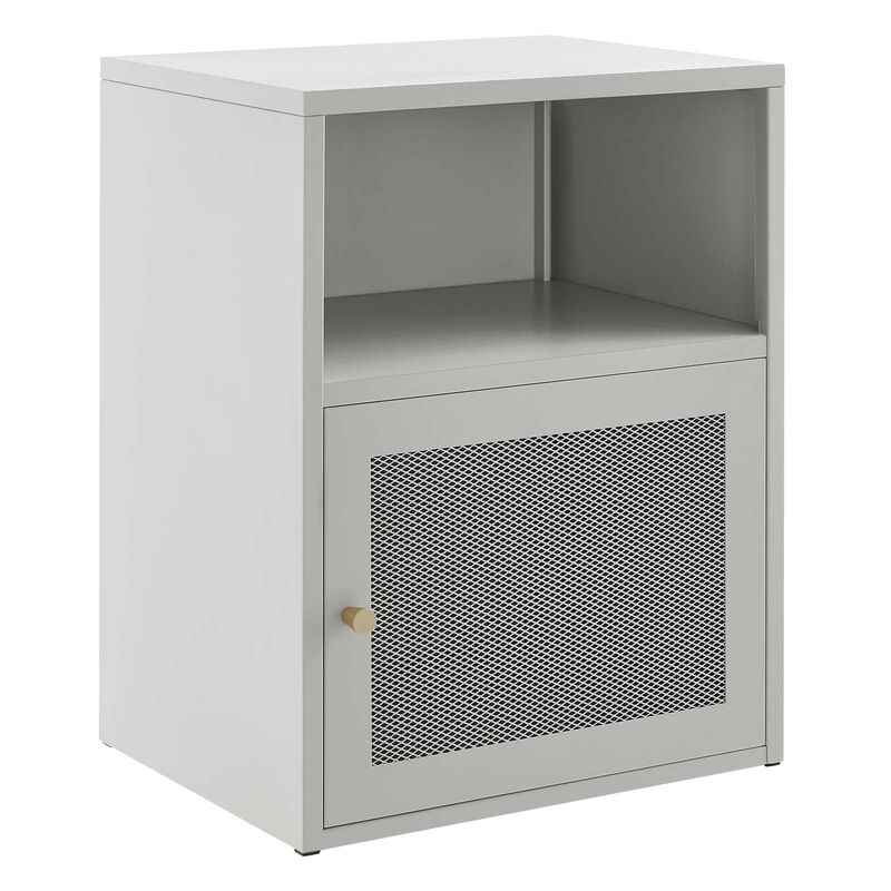 Modway Powder-Coated Metal Wall-Mount Nightstand in Light Gray image number 0