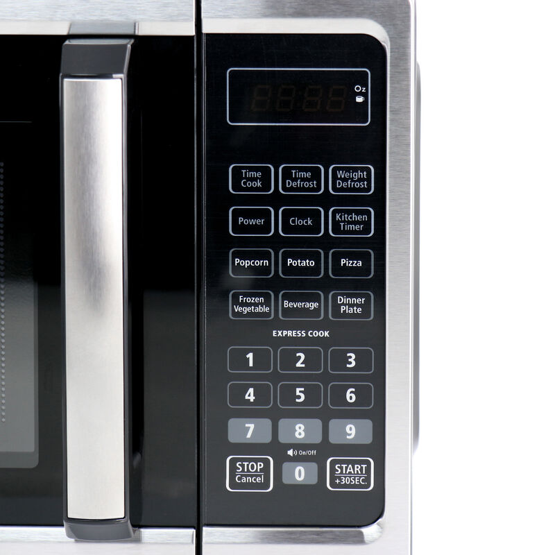 Black + Decker 0.9 Cu Ft 900W Digital Microwave Oven With Turntable in Stainless Steel