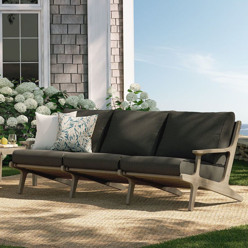 Saratoga Outdoor Patio Teak Sofa image number 7