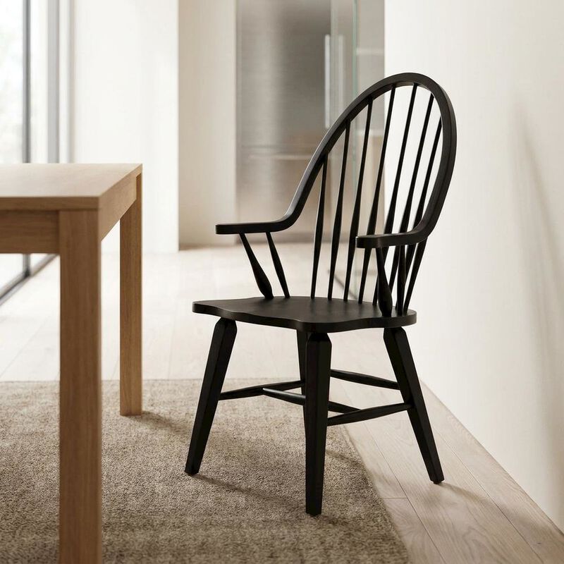 Liberty Furniture Windsor Back Armchair in Black with Elegant Tobacco Finish image number 3