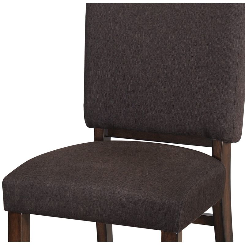 Streamdale Chocolate Brown Fabric Side Chairs 2 Piece Set