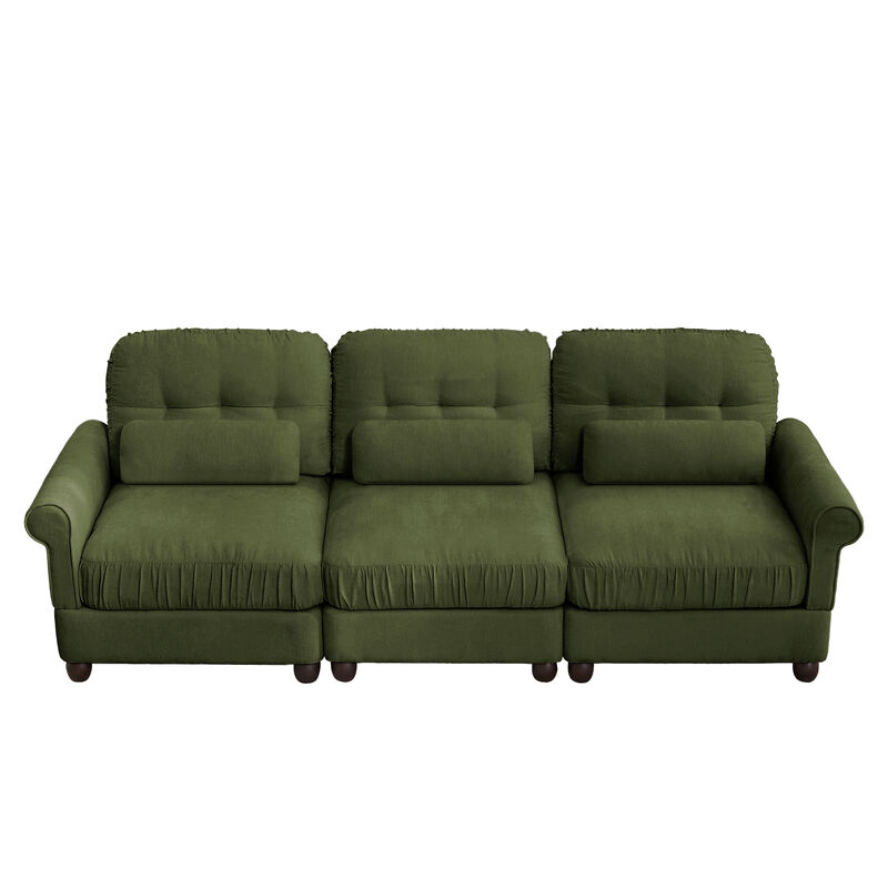 Juspep Mid Century Modern Chenille 3‑Seater Modular Sofa image number 0