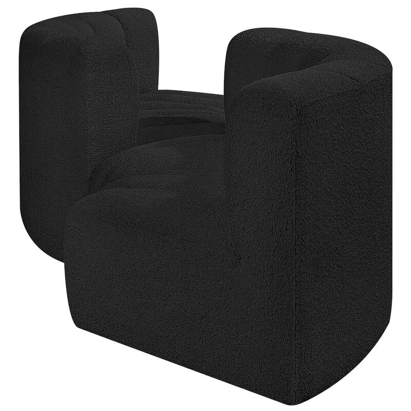 Meridian Furniture Arc Black Boucle Fabric Modular Sofa