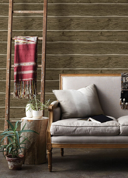 Lodgepole Dark Brown Wallpaper (Set of 2)