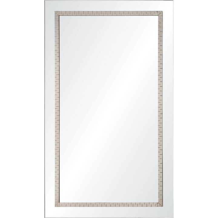 40" Gold Polished Framed Rectangular Wall Mirror