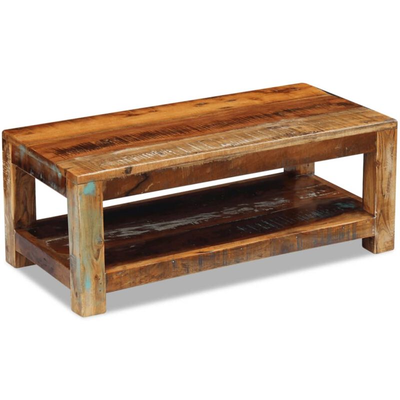 vidaXL Coffee Table Solid Reclaimed Wood 35.4"x17.7"x13.8"
