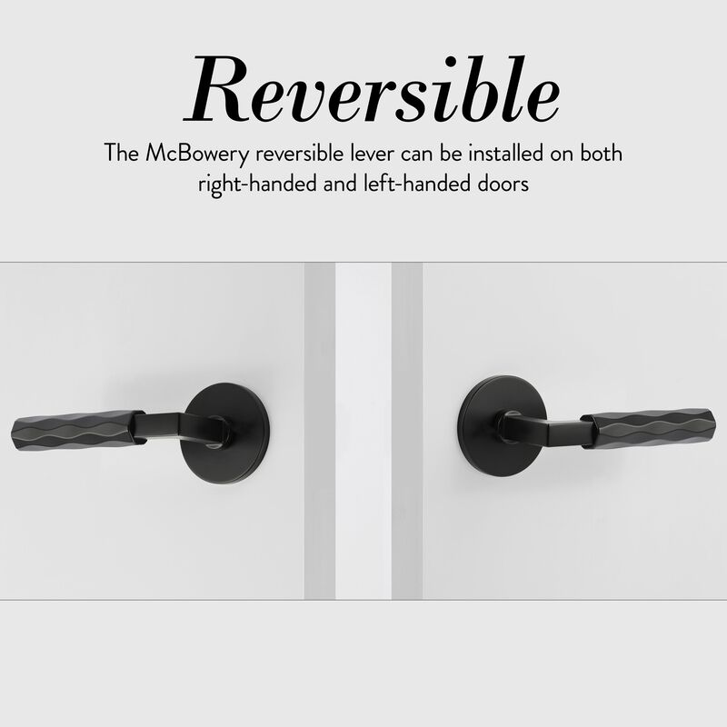 Hailey Modern Hall/Closet Interior Door Handle with Round Rosette and Concealed Screws (Passage) image number 4