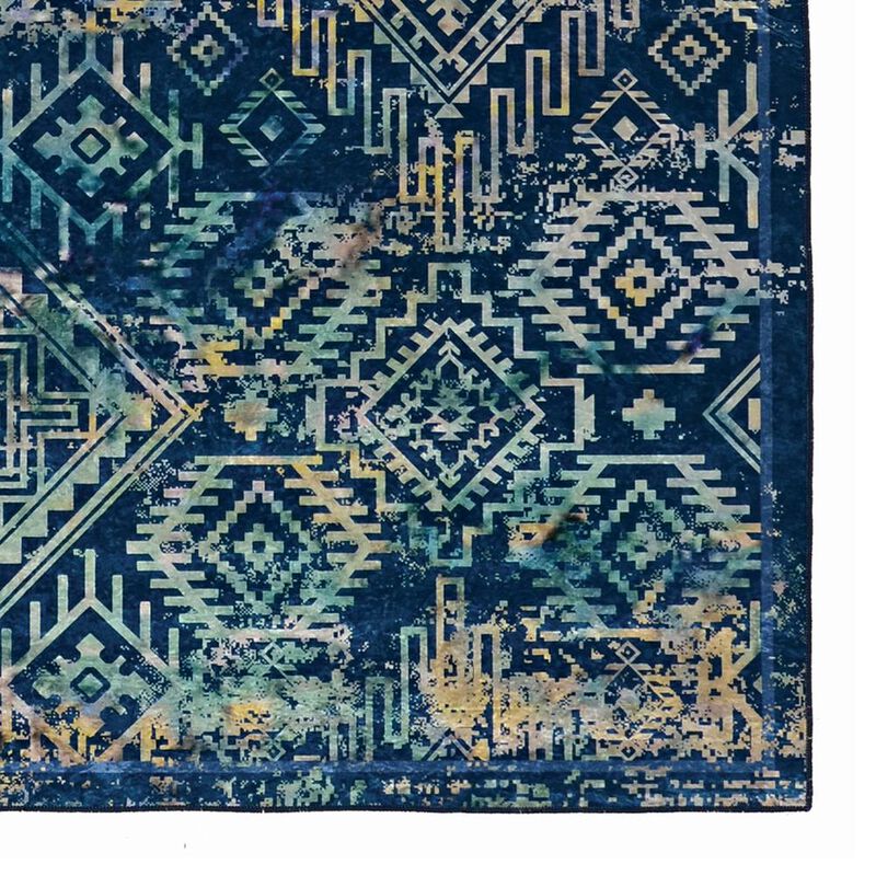 Linon Emerald Duluth Navy & Teal, Rug