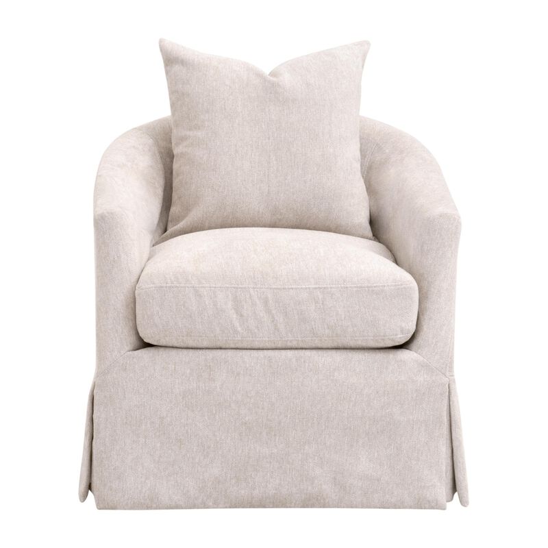 Faye Slipcover Swivel Club Chair image number 0