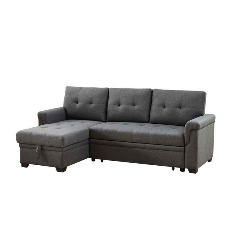Streamdale Destiny Reversible Linen Sleeper Sectional w/ Chaise image number 3