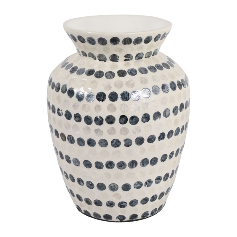 12x9" Capiz Dots Vase image number 2