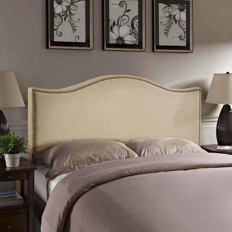 Modway - Curl Queen Nailhead Upholstered Headboard image number 1