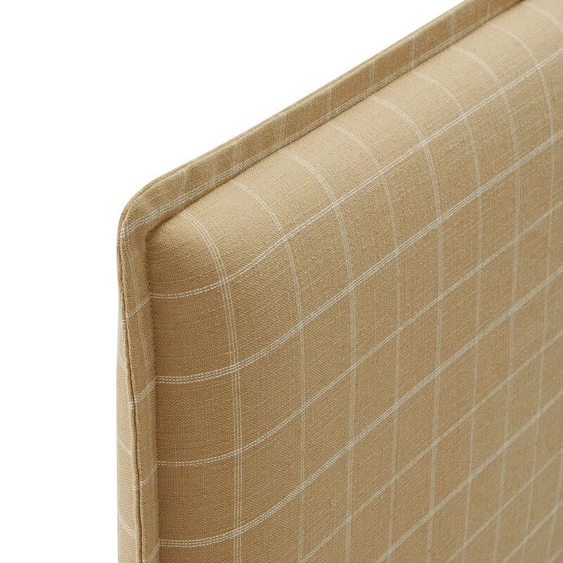 Camille Checkered Linen Blend King Size Headboard image number 5
