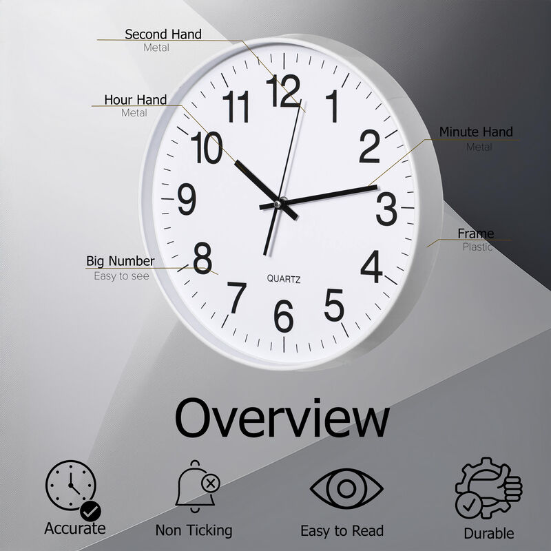 Clockswise Blue 10-In Analog Clock
