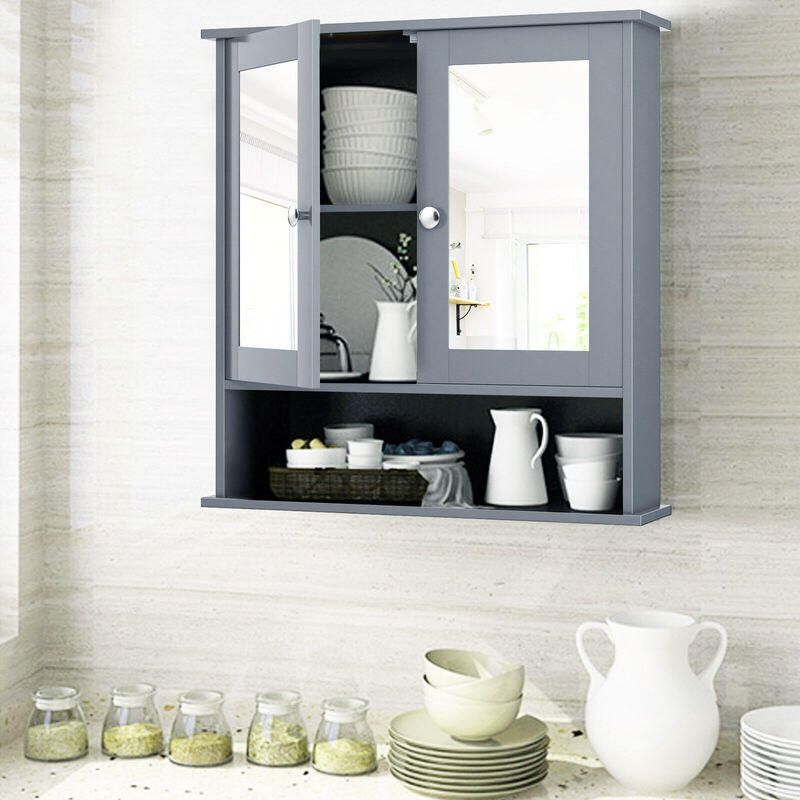 Bathroom Wall Mount Mirror Cabinet Organizer For Bathroom