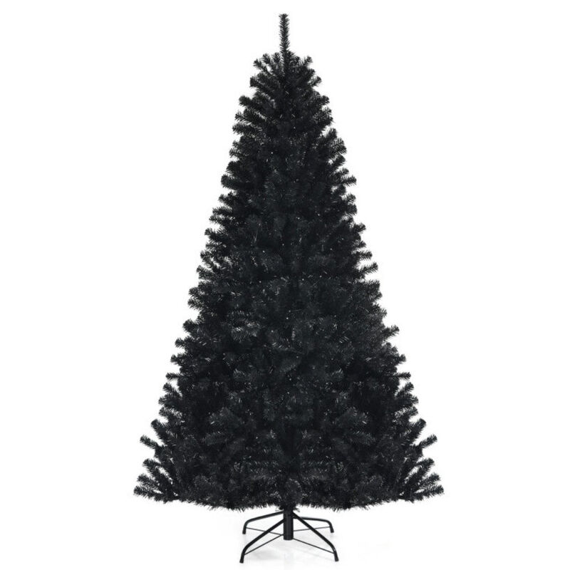 7ft Spooky Christmas Tree with Purple LED Lights image number 0