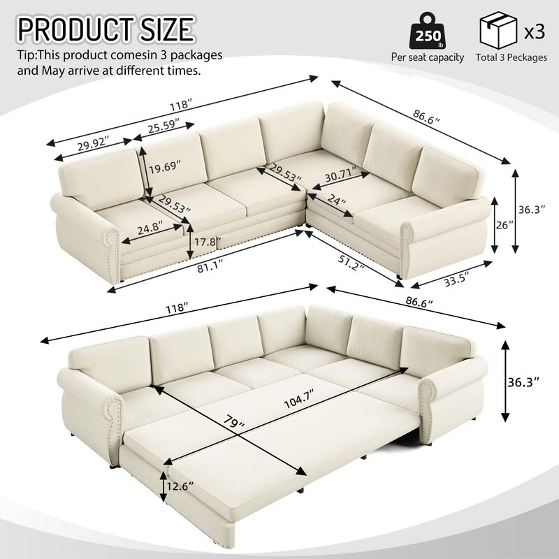 Daker Oversize L-Shaped Sofa image number 9