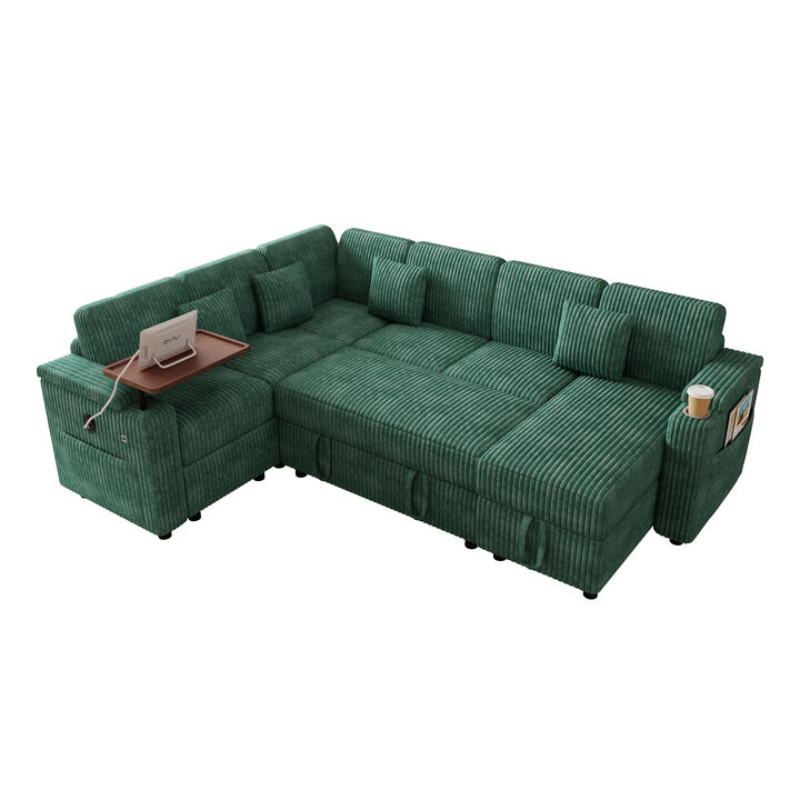Saslip 100-inch pull-out Sectional