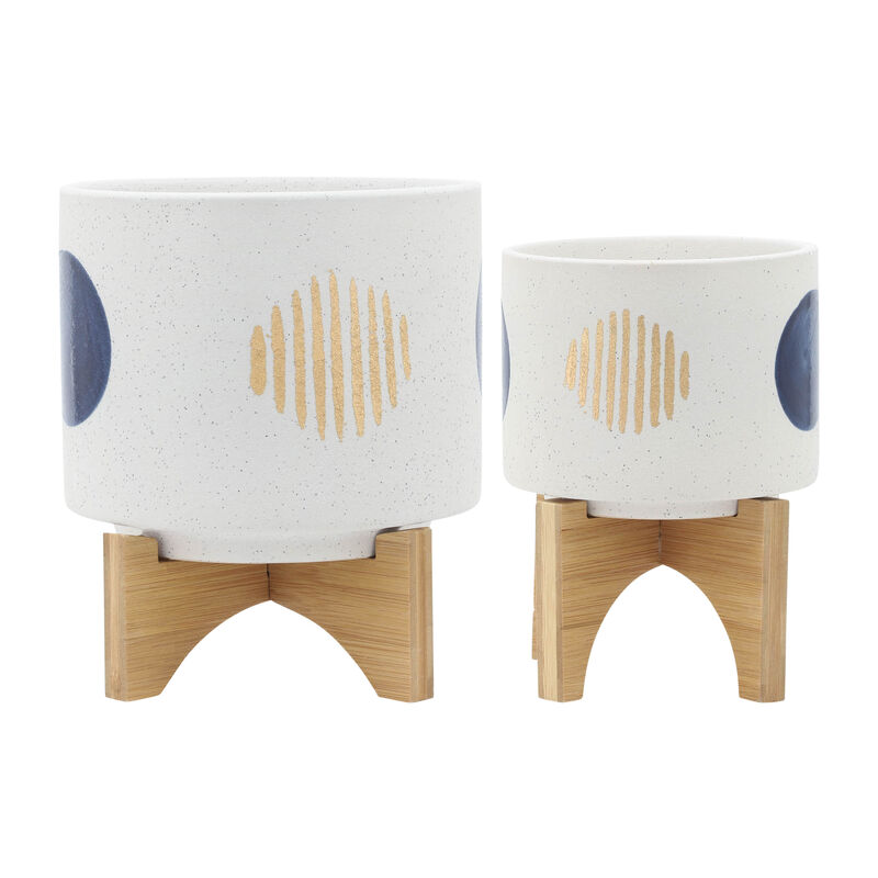 S/2 Funky Planter W/ Stand image number 0
