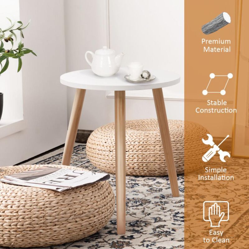 Hivvago 16 Inch Modern Round Coffee Table