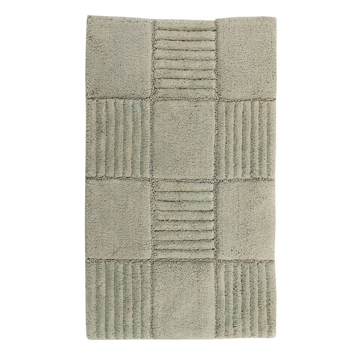 Knightsbridge Chakkar Board 220 GSF Non Skid Back Bath Rug 17 x 24 - Aqua