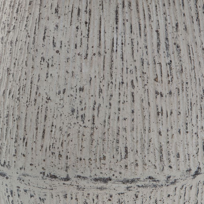 Mony 10 Inch Tabletop Decorative Flower Vase, Home Accessory, White Brown - Benzara