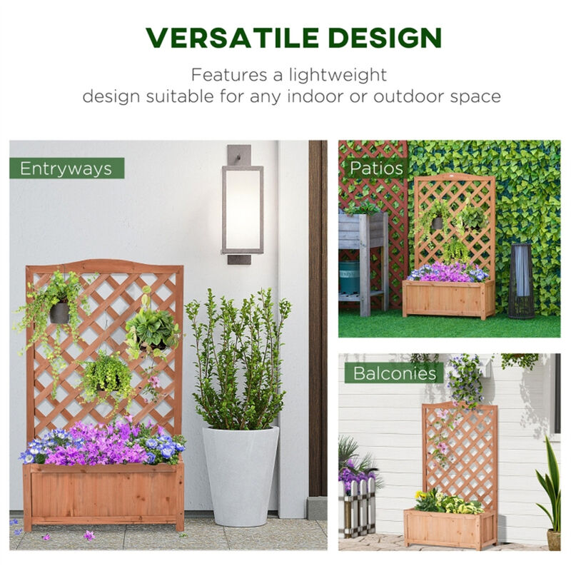 Flower Shelf for Indoor & Outdoor Plants Wooden Multi-Tier Plant Stand image number 5