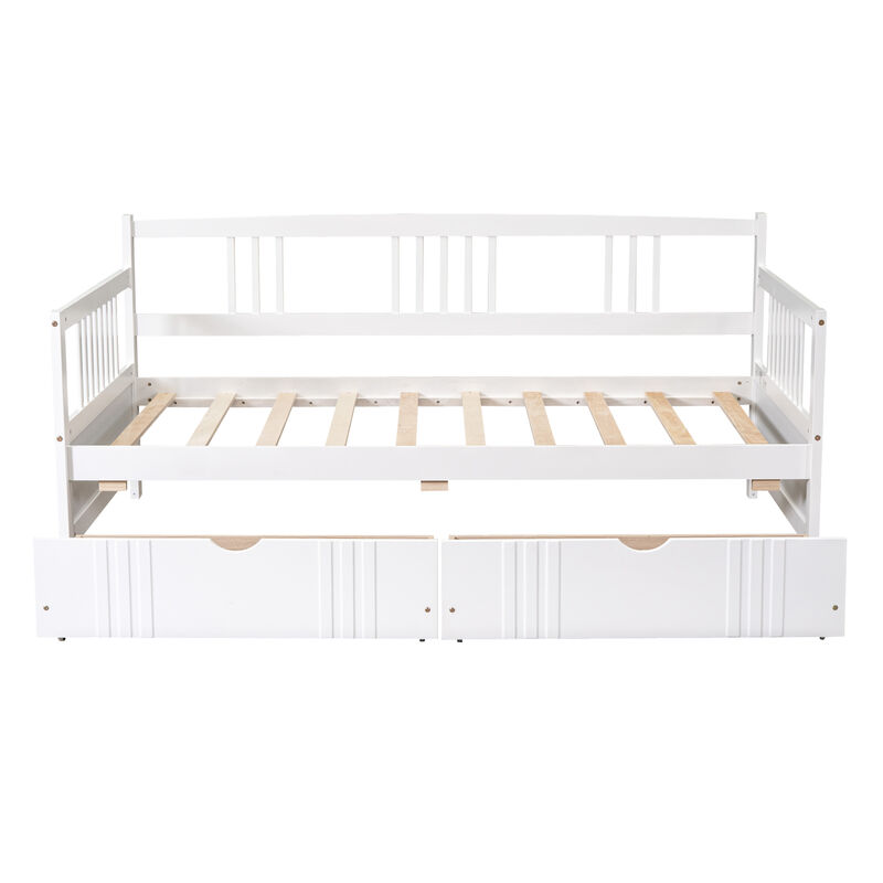 Merax Daybed Wood Bed with 2 Drawers