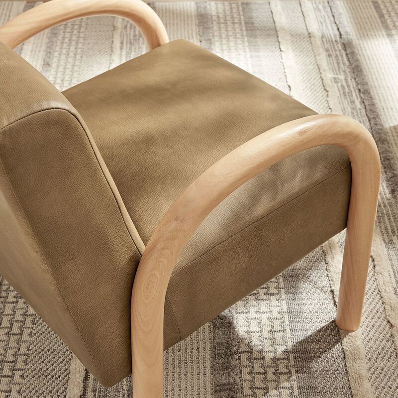Lunet Faux Leather Upholstered Accent Chair image number 8