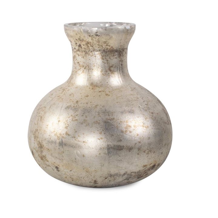 Howard Elliott Beatrice Flared Silver Vase