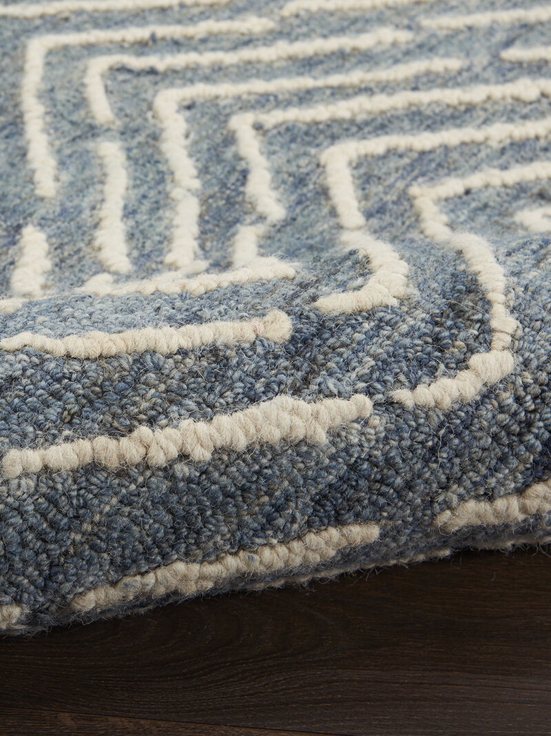 Colorado CLR02 Indigo/Ivory 3'9" x 5'9" Rug image number 4