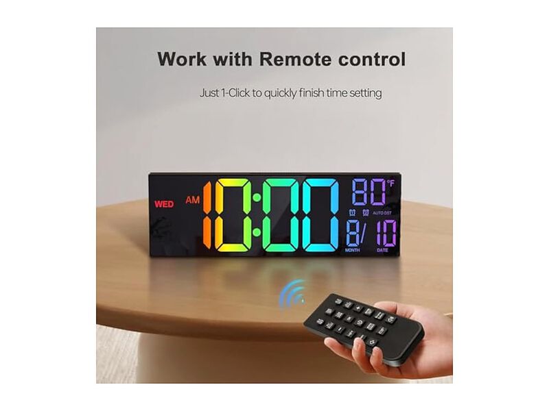 Digital Mount Count Down Timer Alarm Wall Clock 1 Inch Living Room Decor image number 2