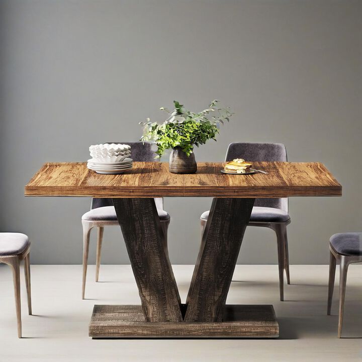 Contemporary Wooden Desk with Durable Design for Study or Workstation