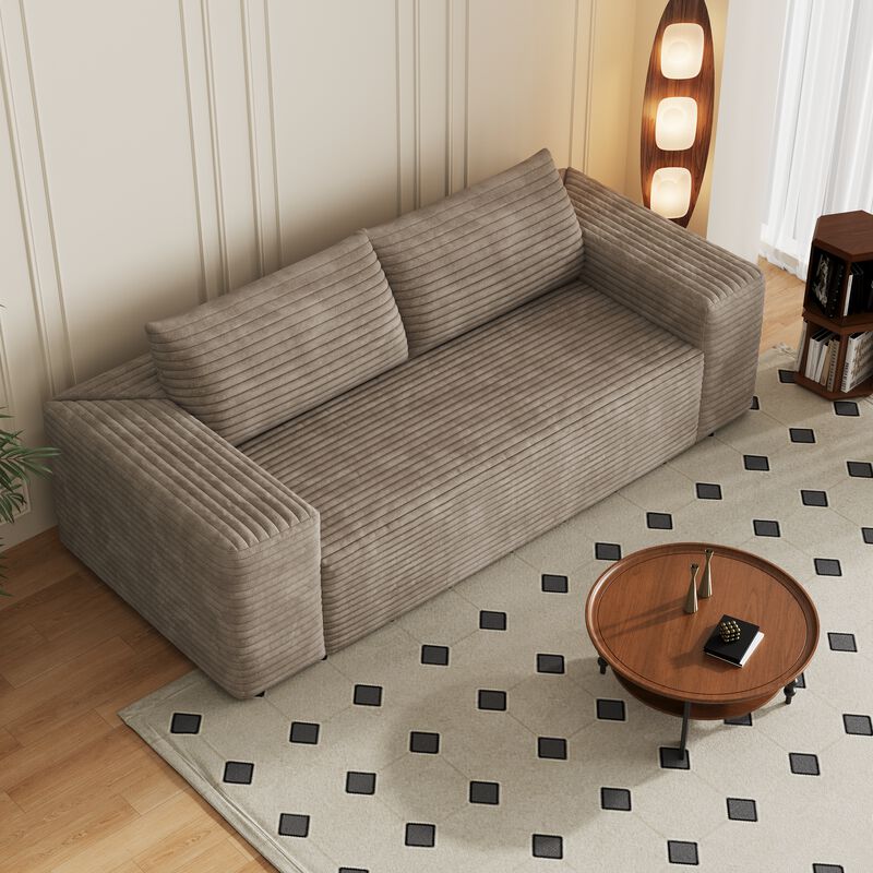 Whisen 78.8" Sofa, 3-Seat Cotton Deep Seat Couch for Living Room Bedroom image number 4