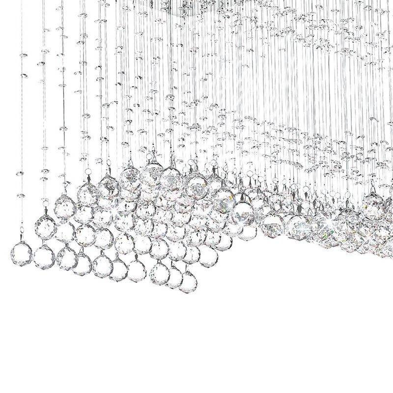 Twinkle 11 Light Flush Mount With Chrome Finish