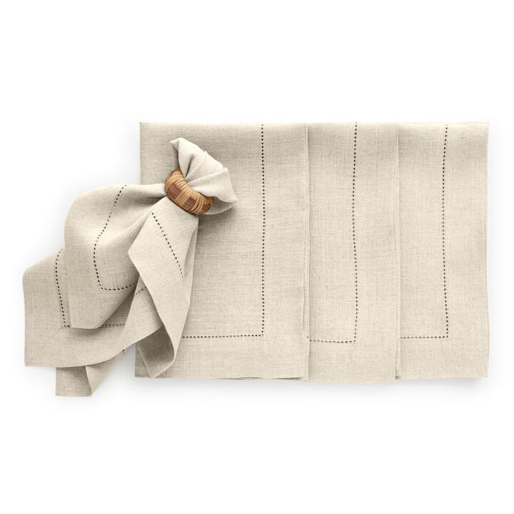 Linen Dinner Napkins - Sonoma Hemstitch