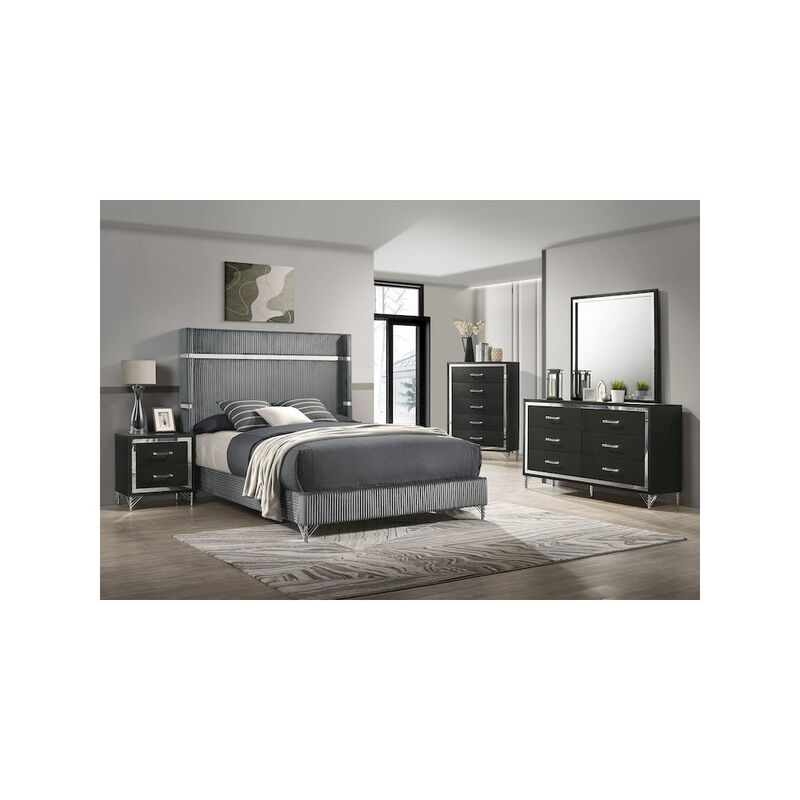 Coaster Co. of America Lucia 6-drawer Dresser and Mirror Black image number 4