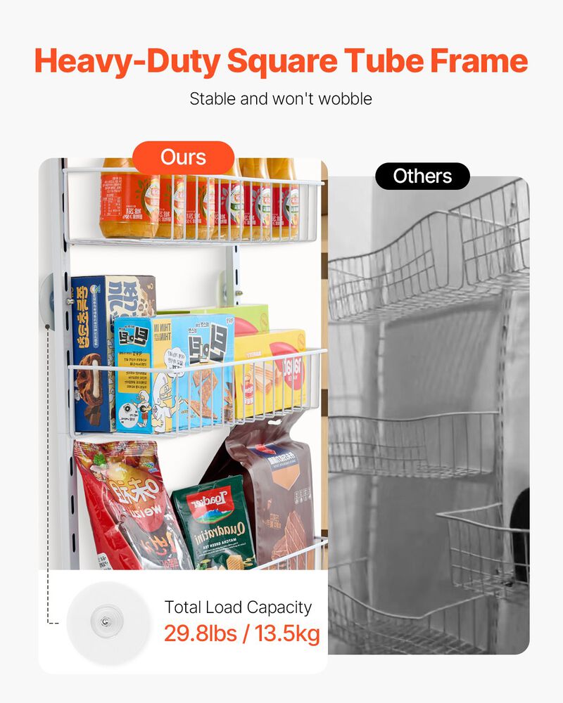 Over the Door Pantry Organizer &ndash; 9-Tier Adjustable Steel Rack for Kitchen Storage image number 3