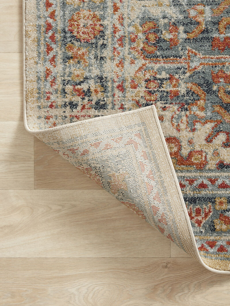 Jocelyn JOC03 Mist/Multi 4' x 6' Rug