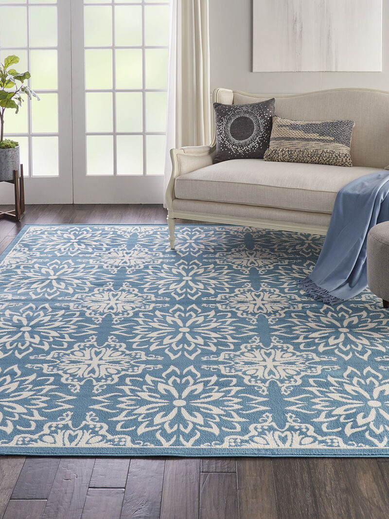 Jubilant JUB06 Ivory/Blue 7'10" x 9'10" Rug