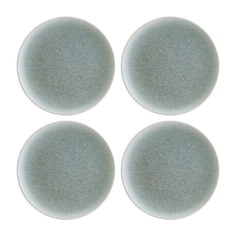 Luca Ocean Matte dia.6.75" Round Blue Porcelain Plate (Set of 4)