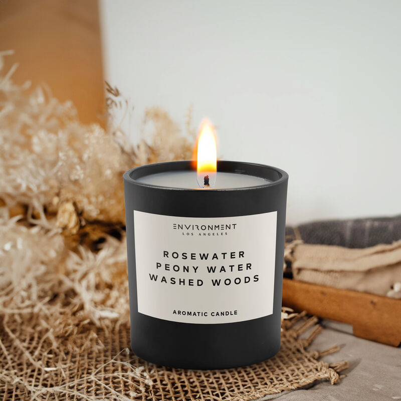 ENVIRONMENT 8oz Candle Inspired by Issey Miyake L'Eau d'Issey® - Rosewater | Peony Water | Washed Woods