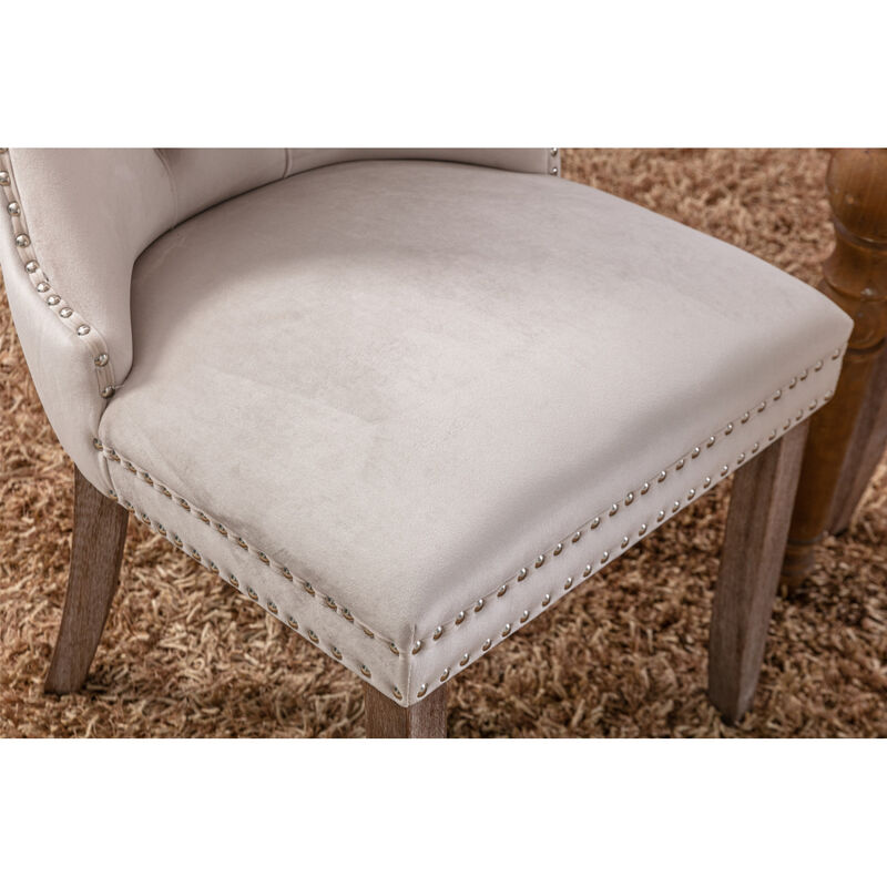 Streamdale Nikki Velvet Tufted Dining Chair image number 8
