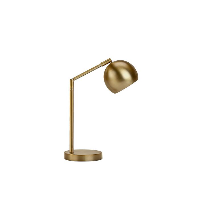 Monarch Specialties I 9644 - Lighting, 19"H, Table Lamp, Gold Metal, Gold Shade, Contemporary
