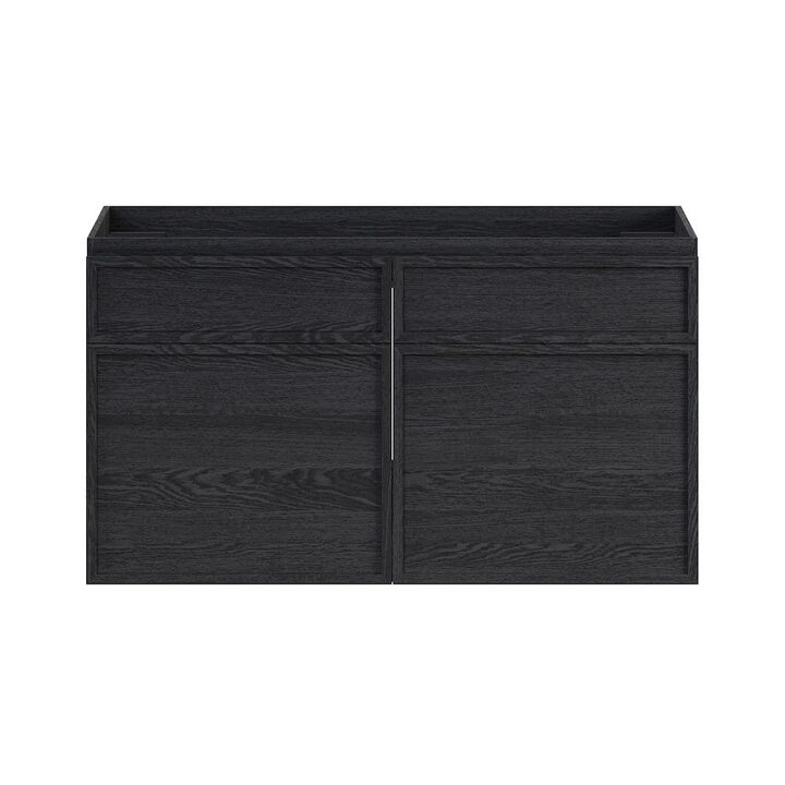 St. Tropez 36" Wall-Mounted Bathroom Vanity Cabinet without Top in Black Oak