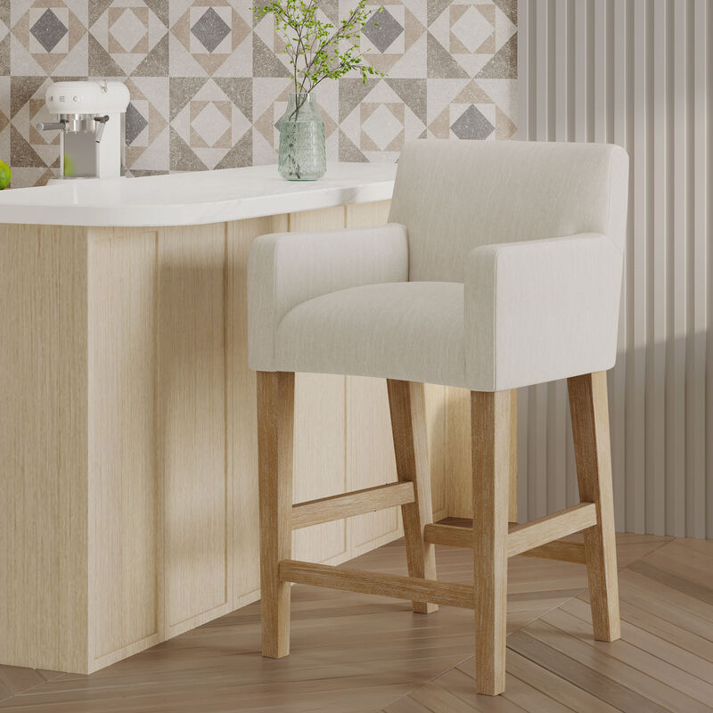 Merax Upholstered 26 inch Counter Stool image number 1