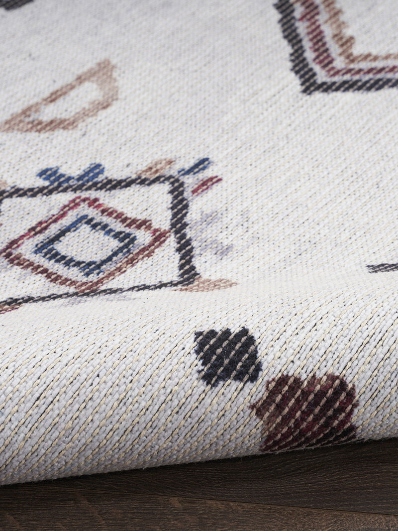 Machine Washable Series 1 SR108 Ivory/Multicolor 2'2" x 10' Rug